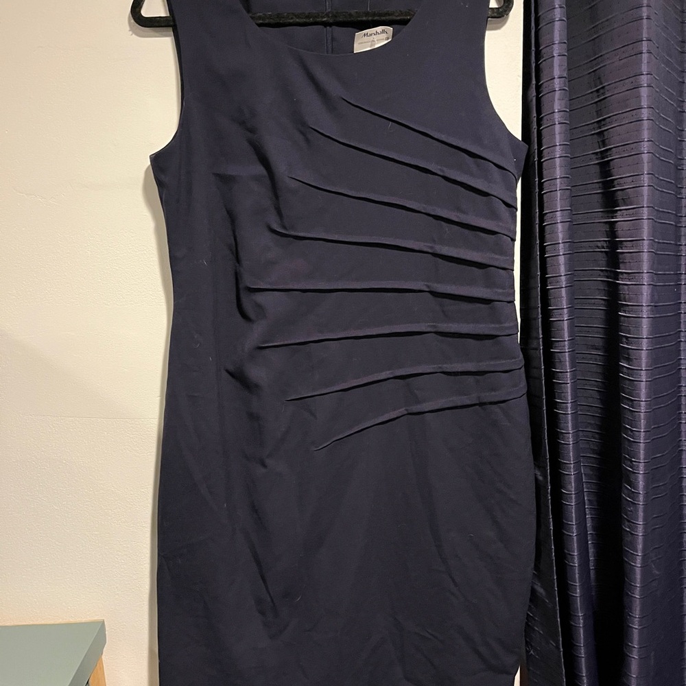 Marshalls Navy Textured Mini Dress